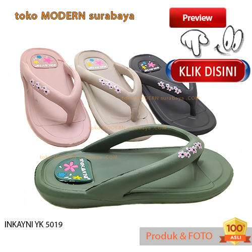 Sandal wanita casual sandal jepit karet INKAYNI YK 5019