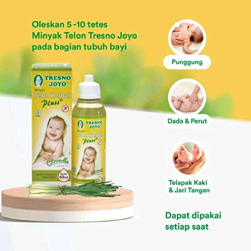 [BPOM] Tresno Joyo Minyak Telon HERBAL PLUS Citronela 120 ml FREE 30 ml / TresnoJoyo Minyak Telon Plus Herbal  / TresnoJoyo Telon Plus / MY MOM