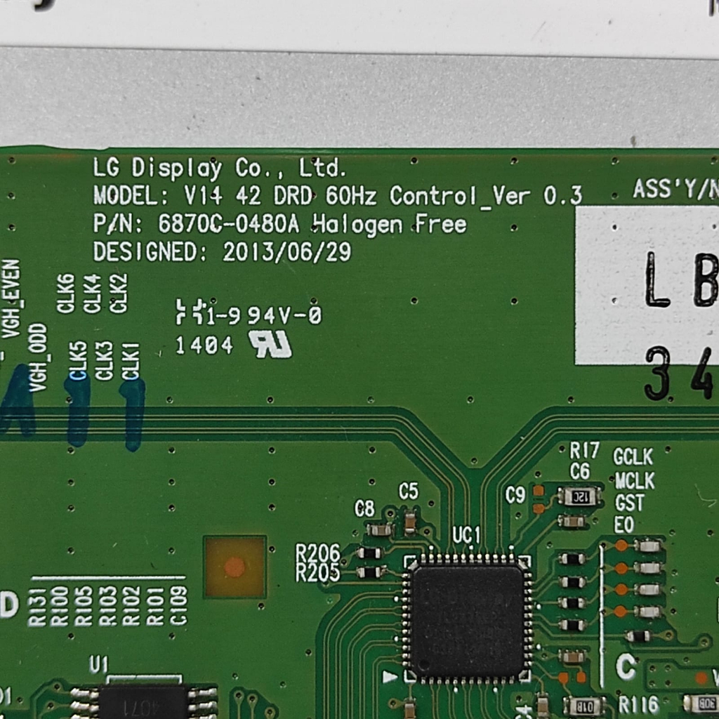Tcon Tv LG 42LB582T 42LB582 | P/N : 6870C0480A