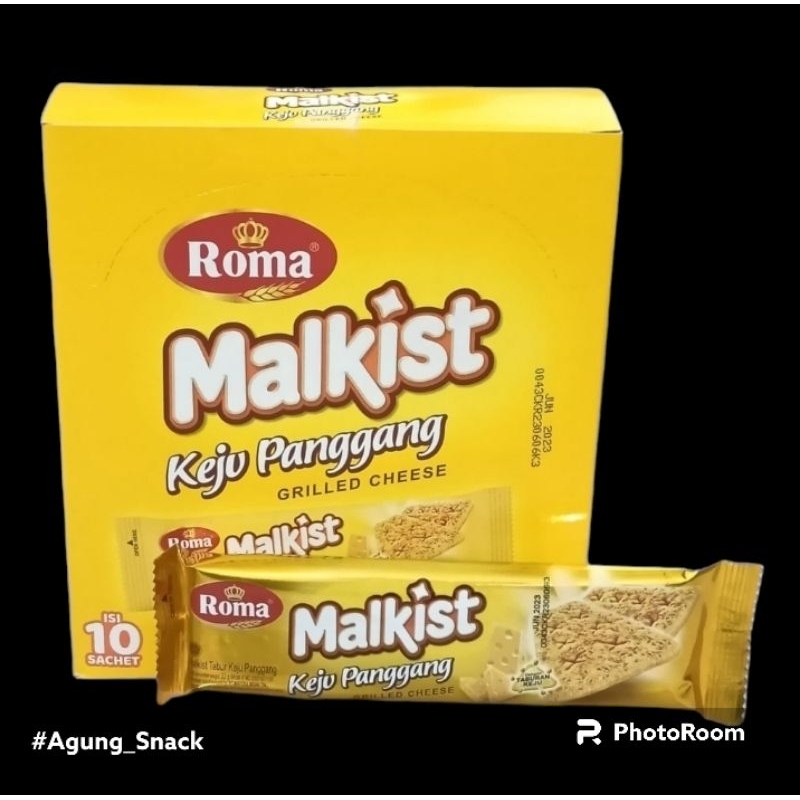 

Roma Malkist keju panggang 1 Box Isi 10 Bks