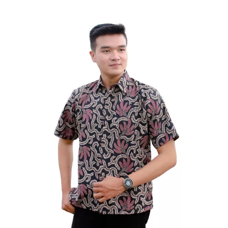 Hem Baju Batik Pria Solo Lengan Pendek Lawasan