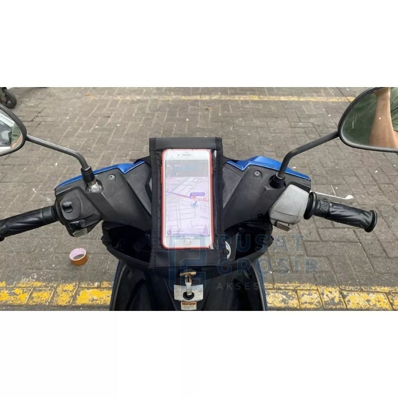 HOLDER HP MOTOR ANTI AIR BAHAN TEBAL HANPHONE DIJAMIN AMAN