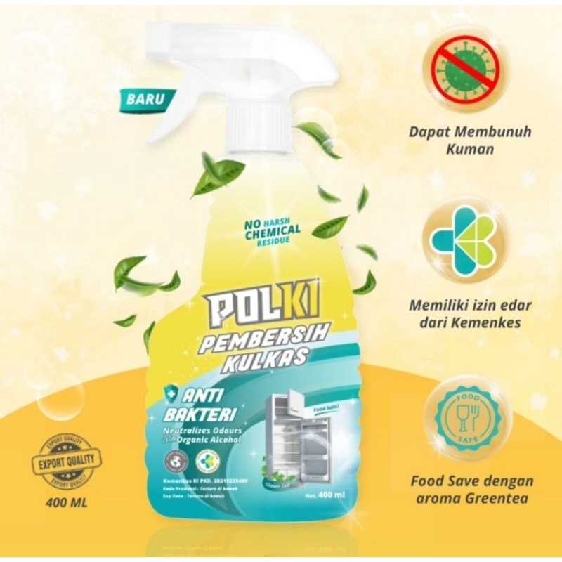 POLKI PEMBERSIH KULKAS 400 ML (READY KIRIM) / CAIRAN PEMBERSIH KULKAS POLKI / PEMBERSIH KULKAS POLKI
