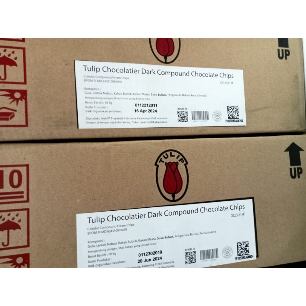 

Tulip Chip Dark Compound 1dus 10kg chocolate chip cokelat coklat