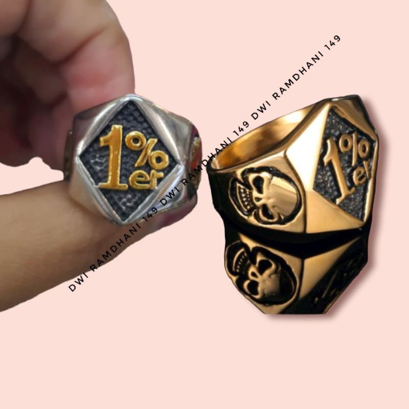 Cincin Titanium Pria Model 1% Ring Skull