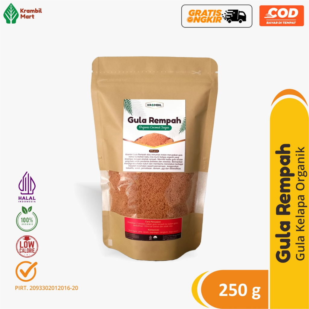 

Gula Semut Kelapa Ekstrak Rempah Alami Asli 250g