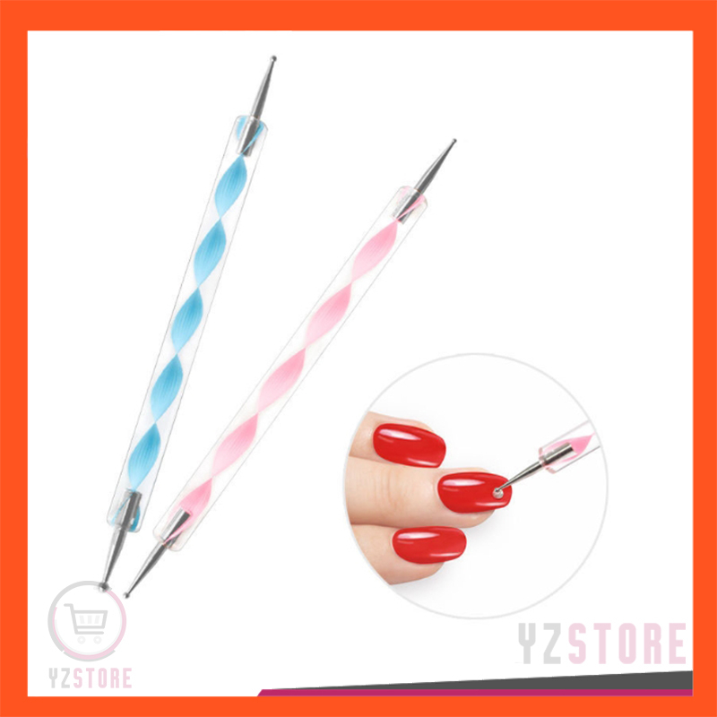 Dotting Tools 1 Set Pen Titik Painting Nail art Kutek Gel Isi 5 PCS YZ59