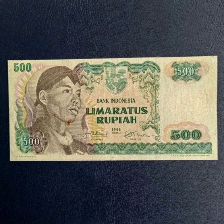 Uang Kuno 500 Rupiah Sudirman 1968 WGG