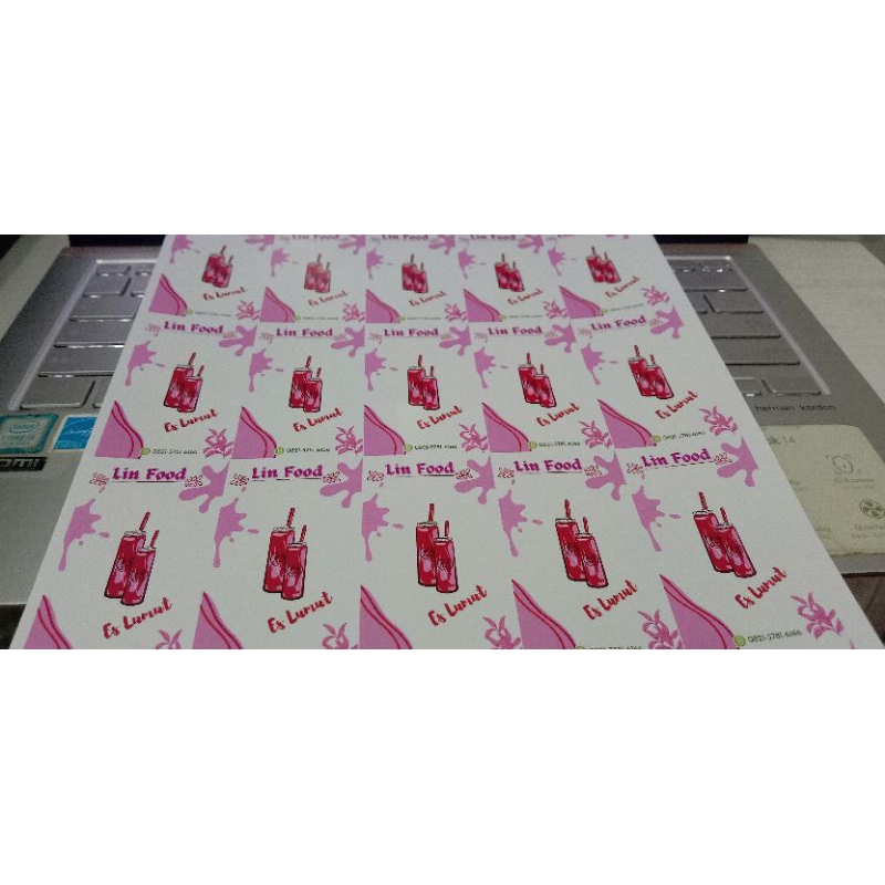 

Stiker label transparan