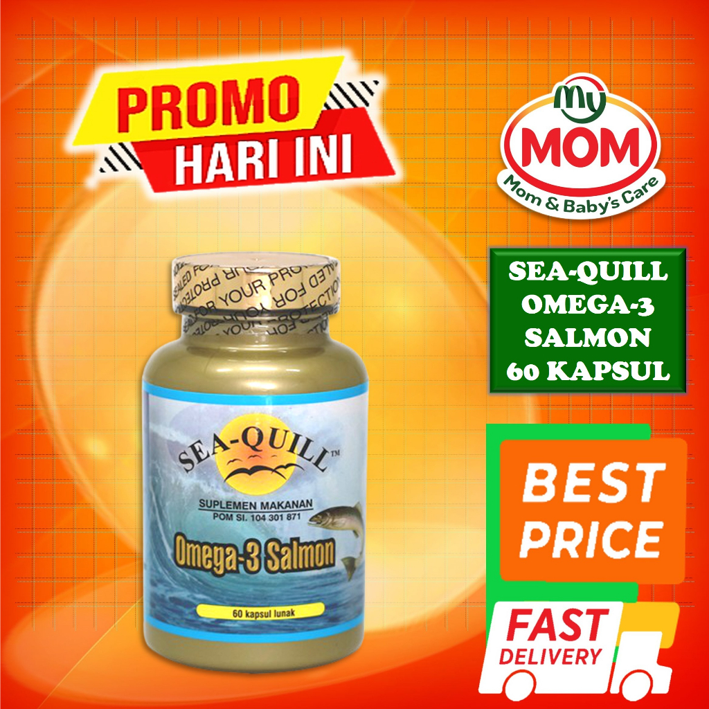 [BPOM] Sea-Quill Omega 3 Salmon 60 Softgel / Sea Quill Minyak Ikan / Seaquill Omega-3 / Vitamin Kolesterol Jantung Hipertensi / MY MOM