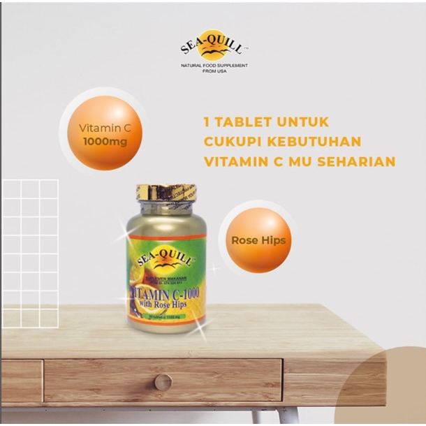 [BPOM] Sea-Quill Vitamin C 1000 Isi 30s / Sea Quill / Seaquill / Vitamin Daya Tahan Tubuh / MY MOM