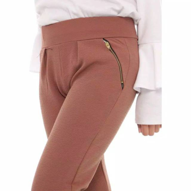 CELANA LUNA RESLETING SIZE JUMBO BAHAN CREPE//ZIPER PANTS //muat bb 45-75kg// 1 kg - 5 pcs