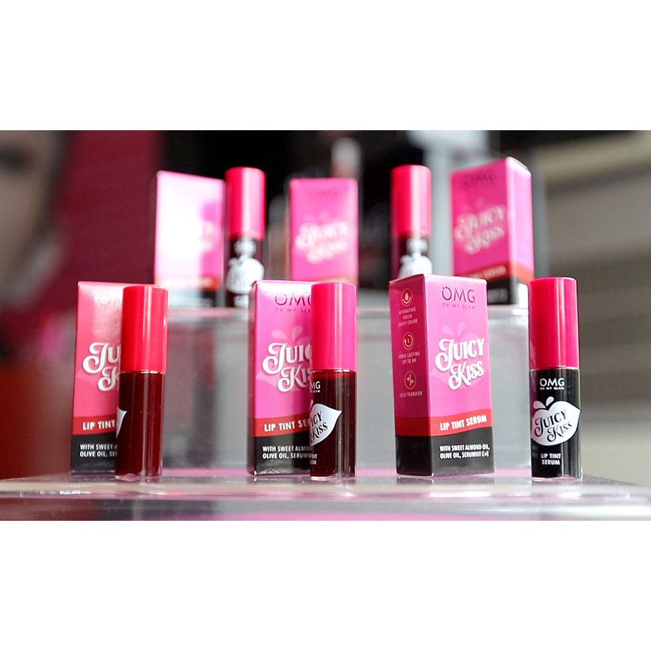 OMG Lip Tint Serum | Oh My Glam Juicy Kiss Lip Tint Serum Juicy Strawberry | Grapefruit | Peach | Plum