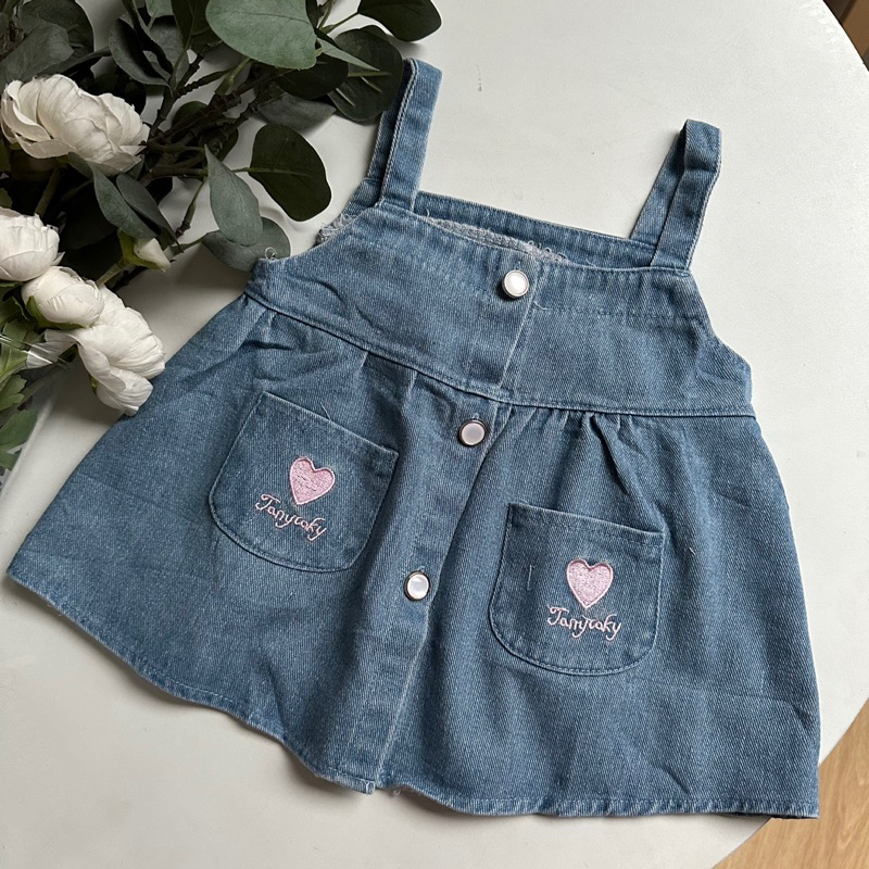 Jefa overall set 2in1 | set overall jeans anak