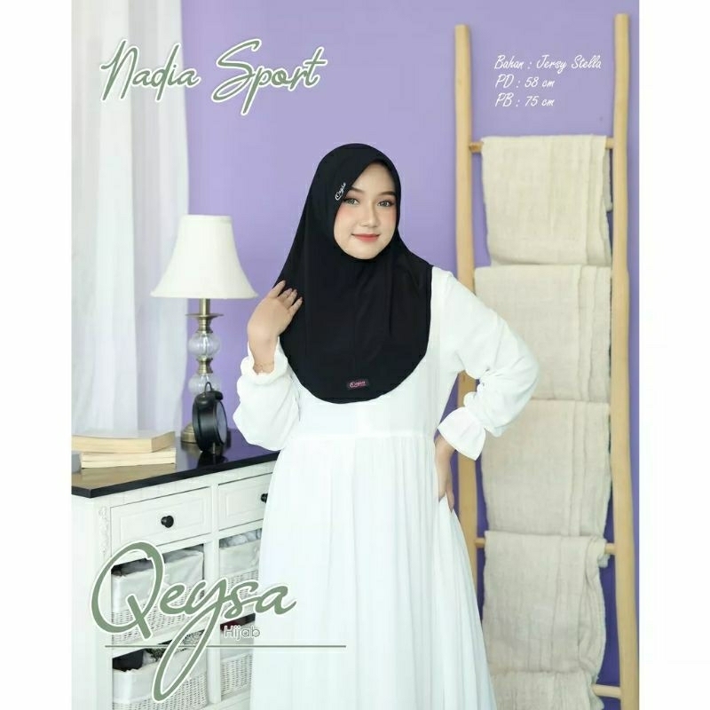 QEYSA HIJAB ORIGINAL / JILBAB QEYSA ORI / JILBAB QEYSA SPORT / NADIA SPORT QEYSA HIJAB
