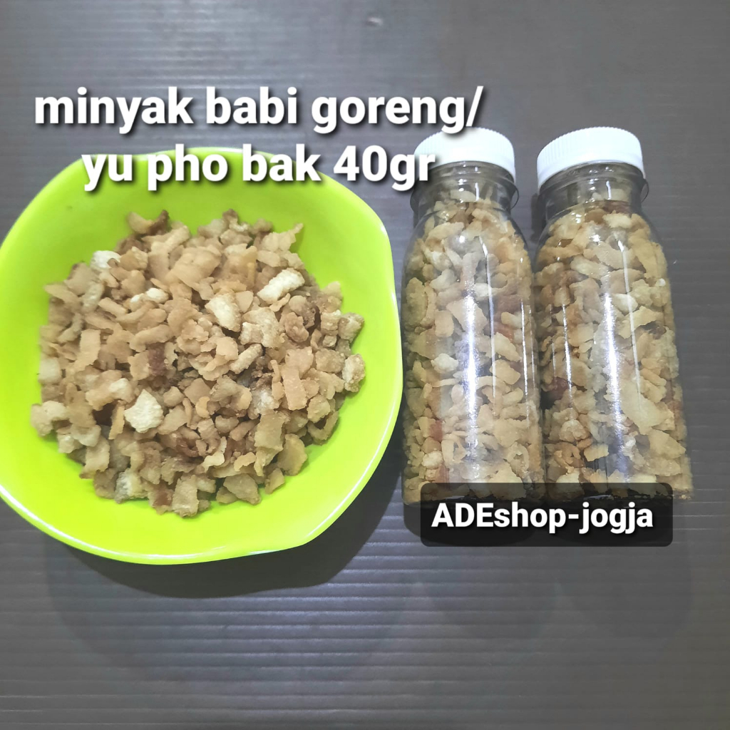 

minyak babi goreng yu pho bak 40 gr garingan ampas lemak b2 phok