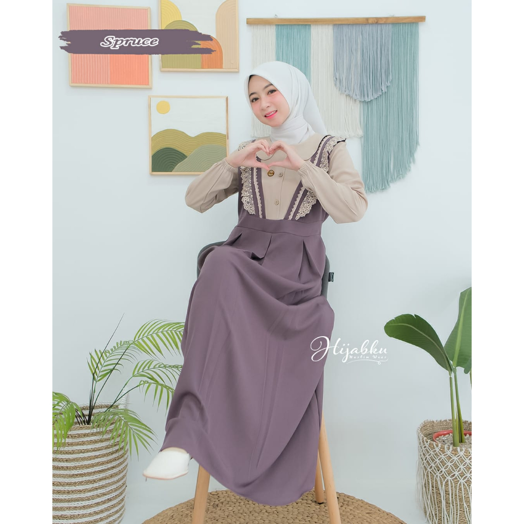 Dress LIRRA/JIHAN/JIRAN by hijabku  renda gamis terbaru kekinian