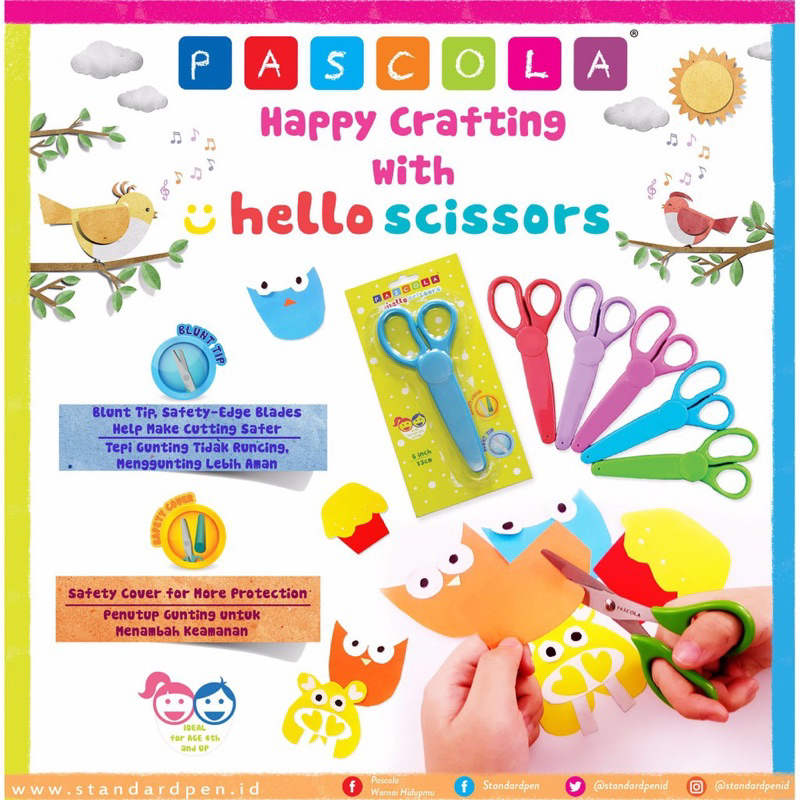 

standard Pascola hello Scissors (gunting alat pemotong kertas satuan)