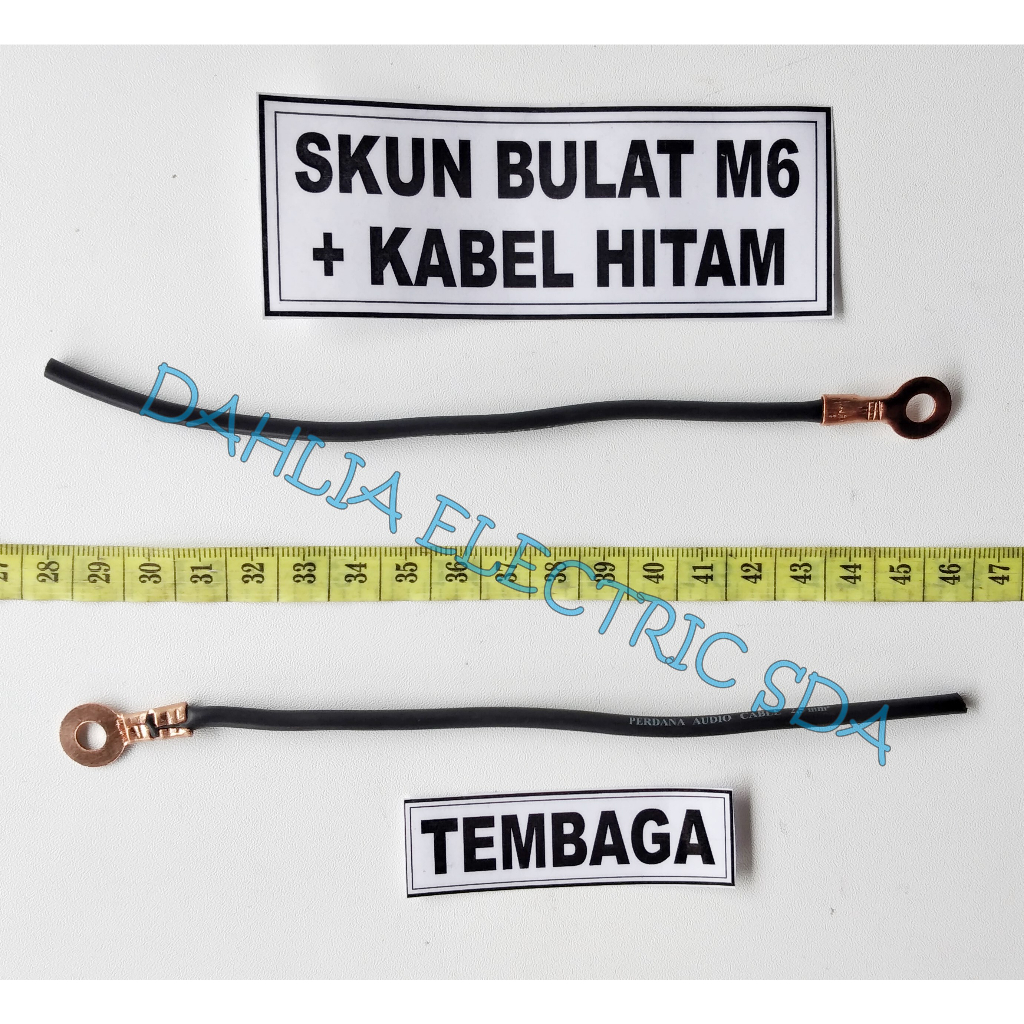 SKUN BULAT M6 TEMBAGA + KABEL 2,5MM² HITAM