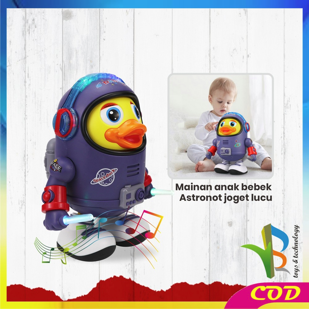 RB-M311 Mainan Anak Bebek Astronot Joget Robot Menari Ada Lampu + Musik / Dancing Robot Joget Space Duck Dance Kids / Mainan Bebek Luar Angkasa