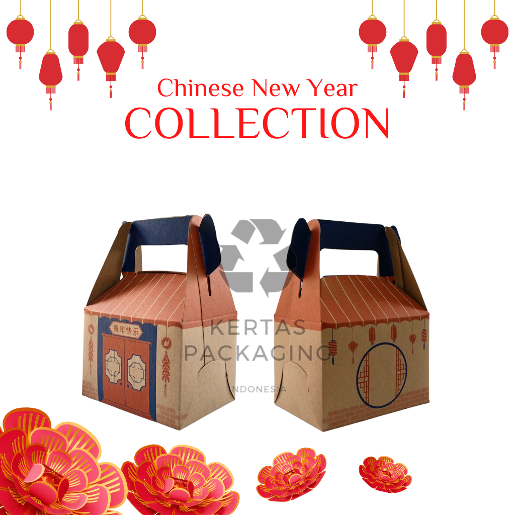 

Gable box Kraft / Chinese New Year box / Kotak Imlek / Hampers