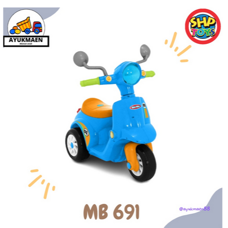 Sepeda Speda MINI BIKE 691Scooter Vespa Matic Anak Laki Cowok Perempuan Cewek Unisex 2 3 Tahun Roda 