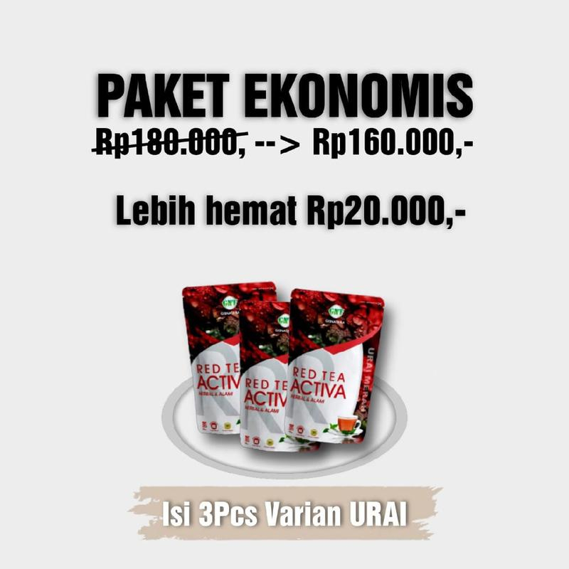 

PAKET EKONOMIS RED TEA ACTIVA ISI 3 PCS URAI