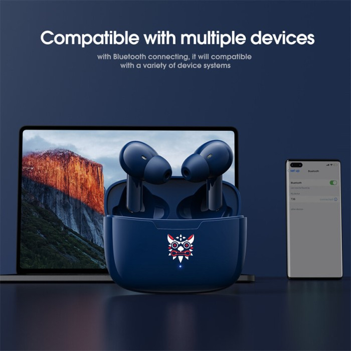 Onikuma T38 True Wireless Gaming Earbuds - Blue