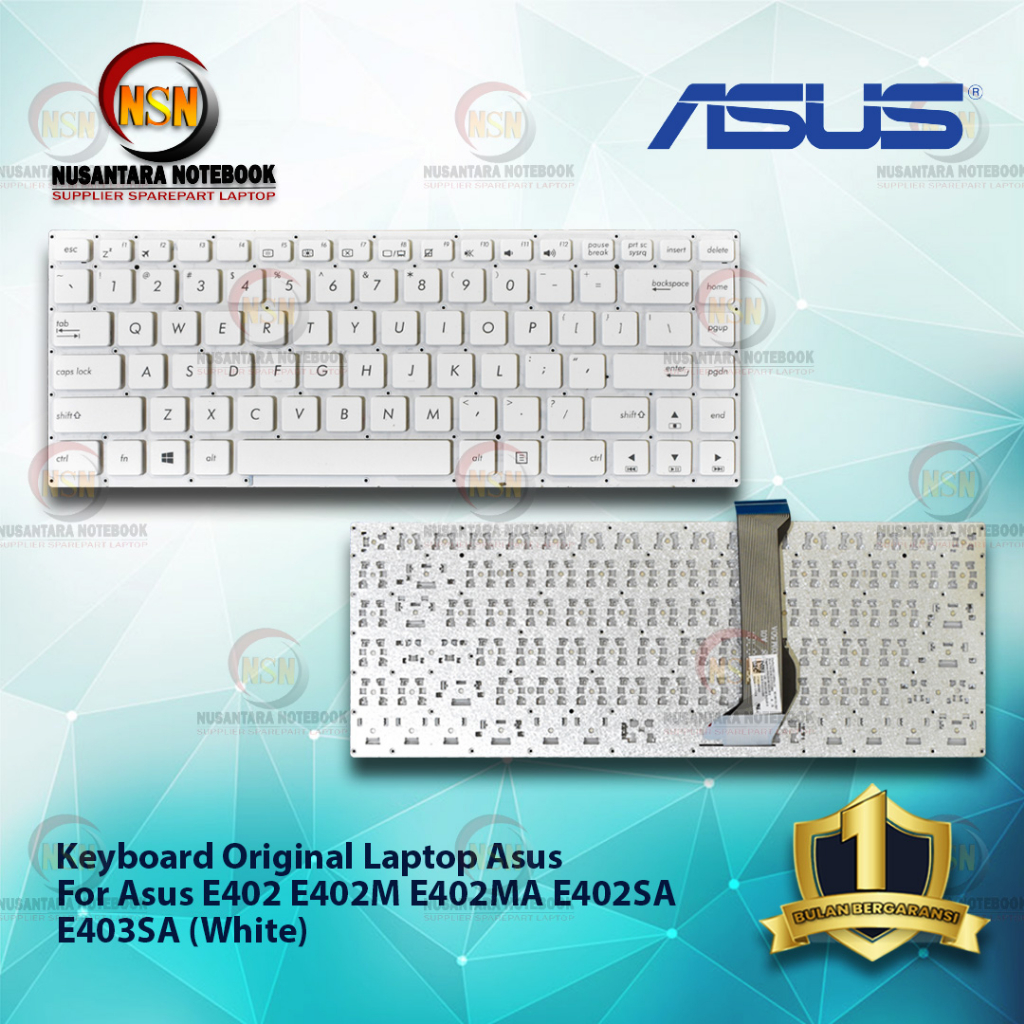 Keyboard Laptop Asus E402 E402M E402MA E402SA E403SA - Putih White