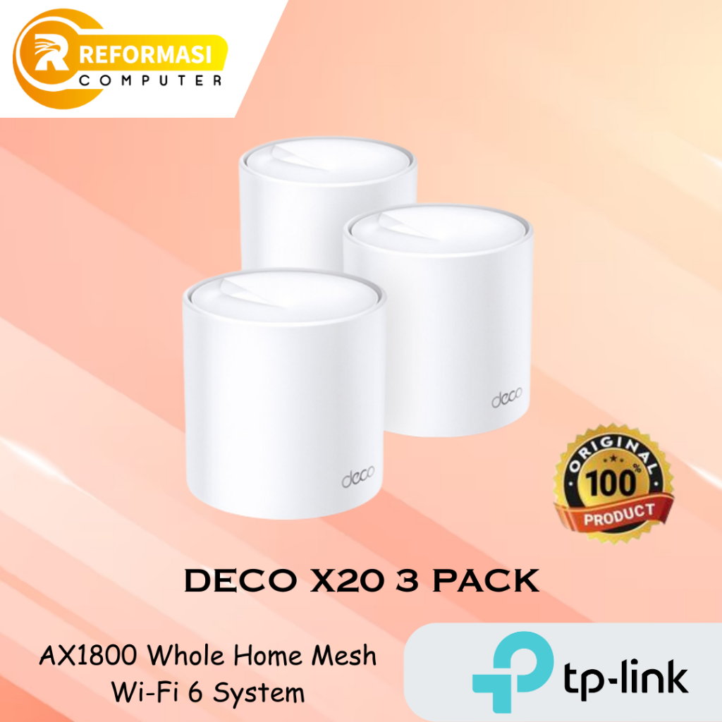DECO X20 3 PACK AX1800 Whole Home Mesh Wi-Fi 6 System TP-LINK