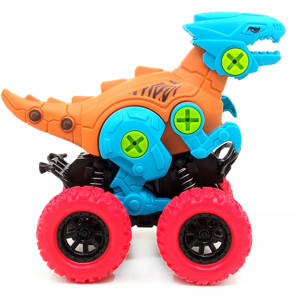 Toy Addict DIY Friction Dino Car Mainan Anak Mobil Dinosaurus Off Road