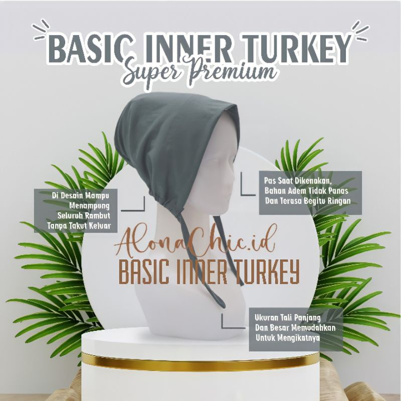 Inner Basic Turki Ciput Tali Premium Polos Spandex /inner Ciput Fashion Wanita Terbaru