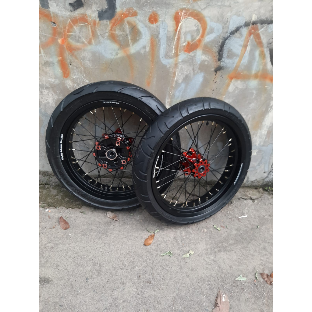 Wheelset Sumo Honda CRF Roda Set Supermoto CRF 150 L Ban Supermoto Murah