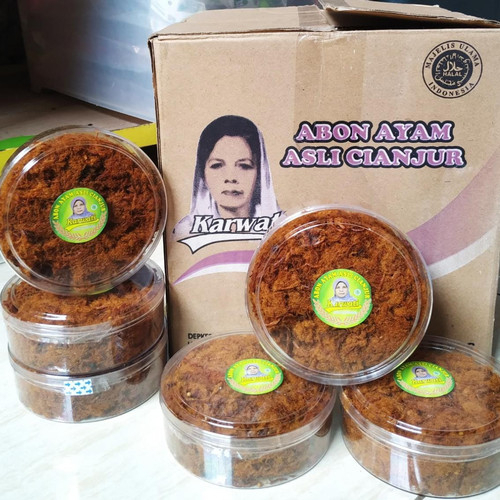 

Abon Ayam Karwati Asli Cianjur 150gr / Karwati Abon Ayam Original & Pedas / Abon Asli Karwati 150gr