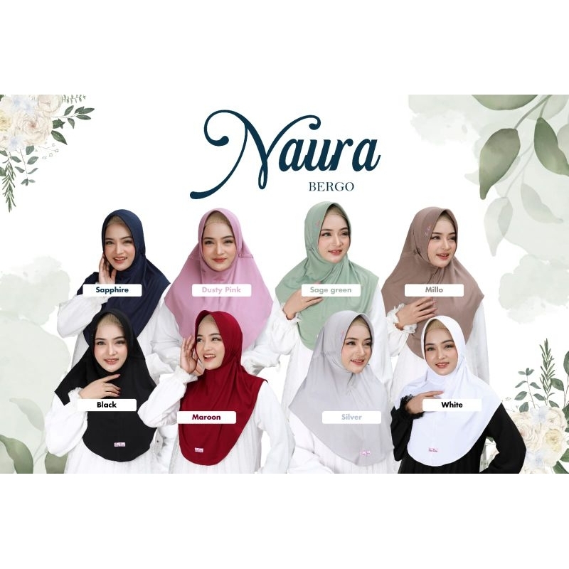 Linalivia Hijab || Bergo Naura || Jilbab Serut || Bergo serut