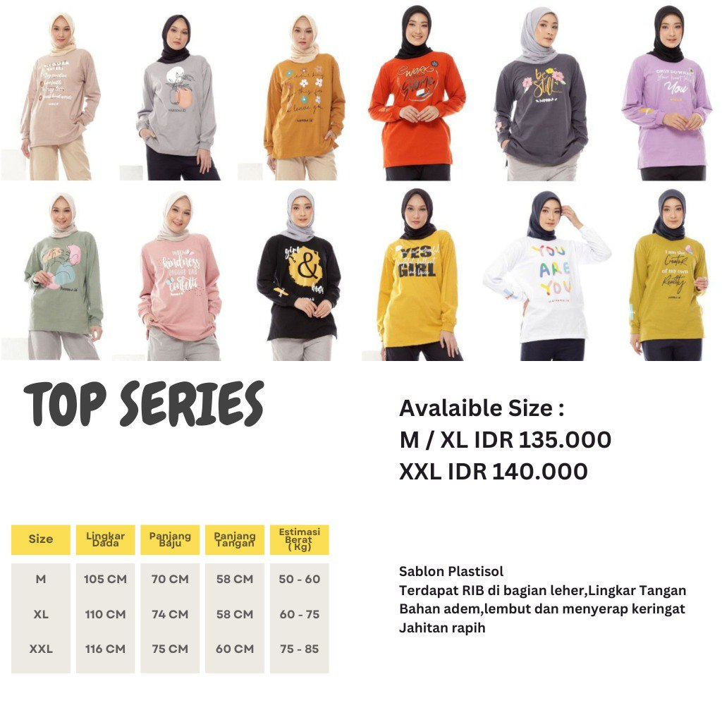 Tunik Atasan Wanita Lengan Panjang Mareema Top Series