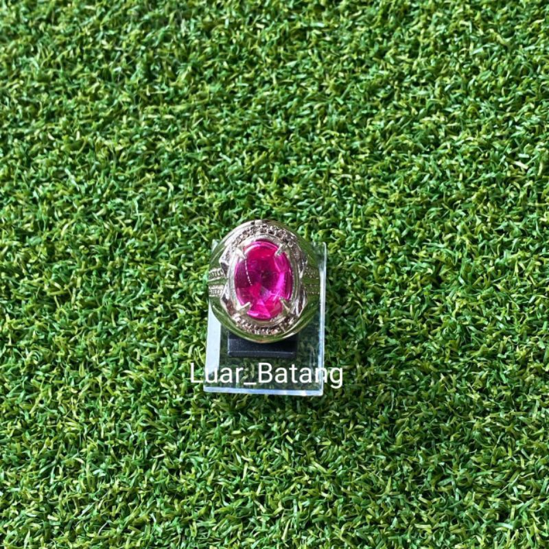 Cincin batu akik merah Siam Bangkok (S)