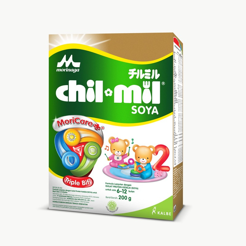 Susu Chilmil Soya/Morinaga Chil Mil Soya Tahap 2 untuk bayi usia 6-12 bulan
