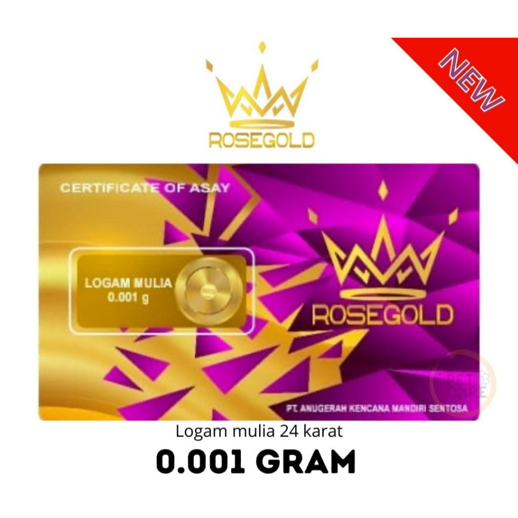 EMAS MINI LOGAM MULIA ROSE GOLD 0.001gr