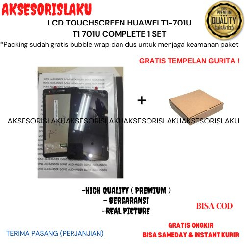 LCD TOUCHSCREEN HUAWEI T1-701U T1 701U COMPLETE 1 SET