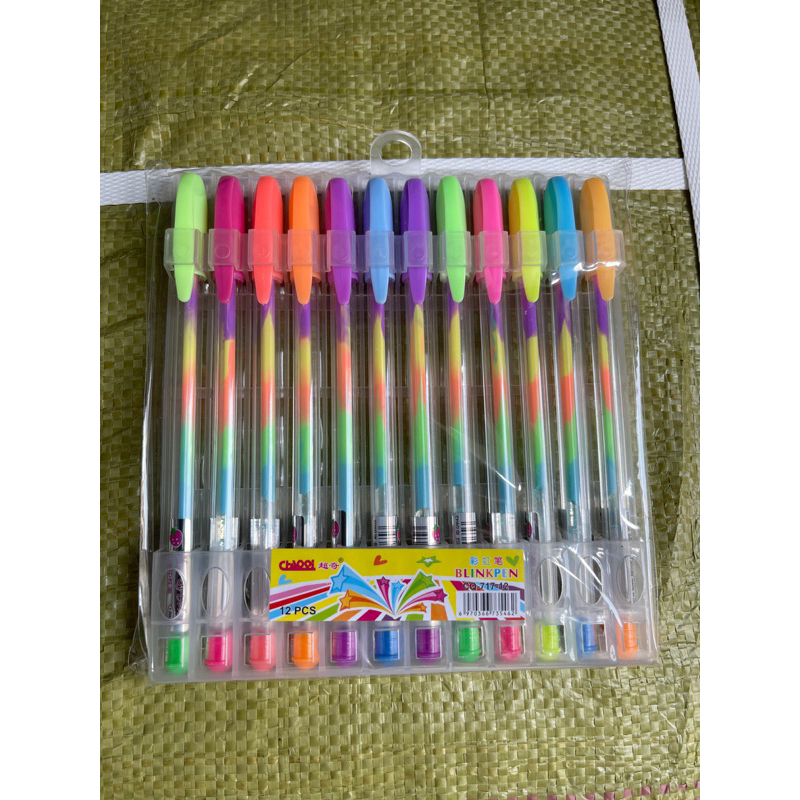 

pen gel rainbow isi 12