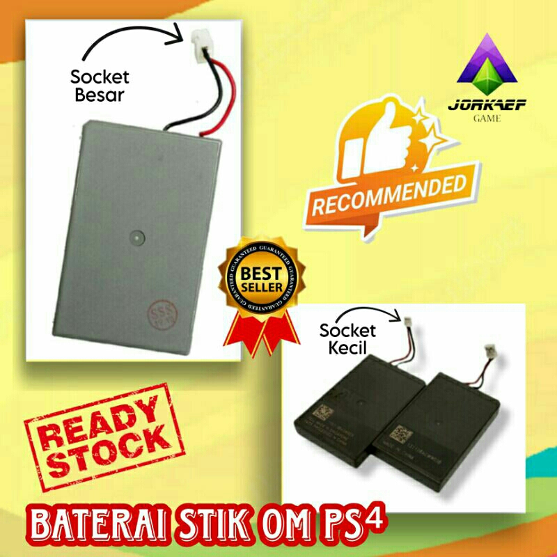 BATTERY BATERAI STIK PS4 DS4 OM SOCKET KECIL/SLIM