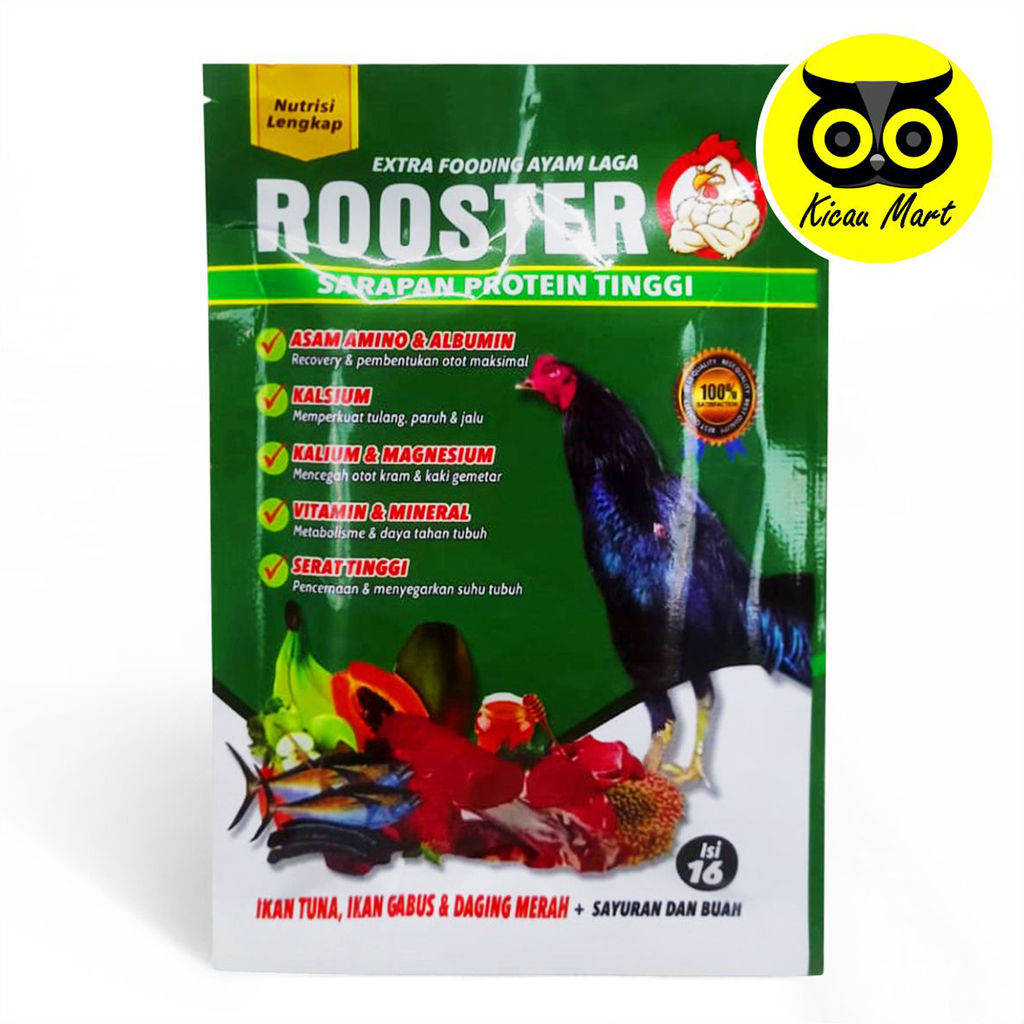 Suplemen Pakan Ayam Laga Aduan Petarung Jantan Bangkok Rooster Extra Fooding Isi 16 Butir Nutrisi Lengkap Sarapan Tinggi Protein Jaga Stamina Kuat Siap Laga Tarung