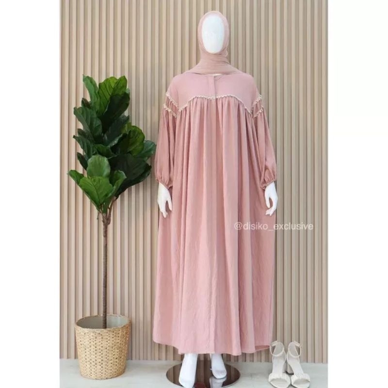 Shafiya Dress by Disiko Exclusive / Dress Renda / Gamis Renda / Gamis Polos / Gamis Cantik