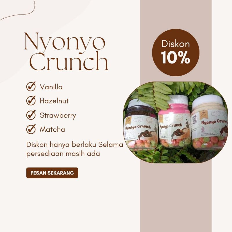 promo 10%nyonyo crunch makanan coklat yang lezaatt dan enak