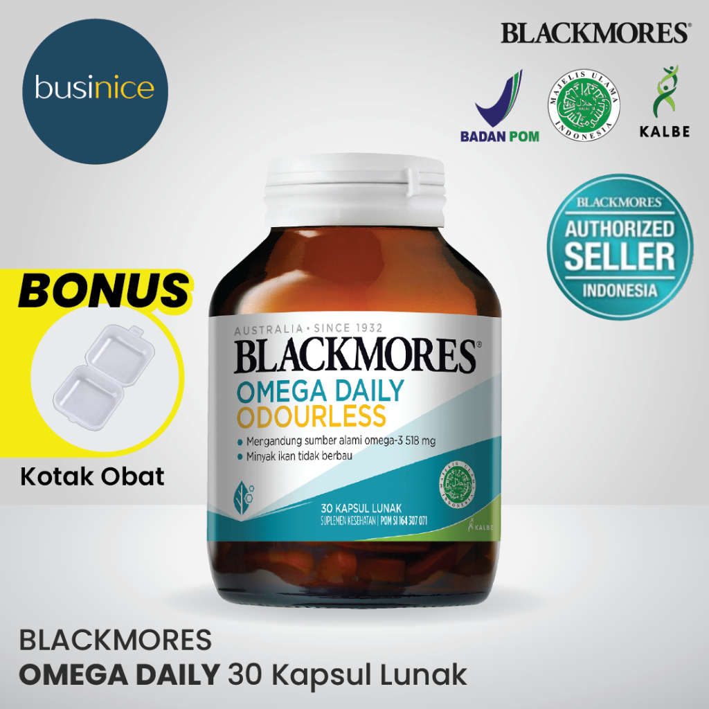 Blackmores Omega Daily Odourless 30 Kapsul Lunak Omega 3