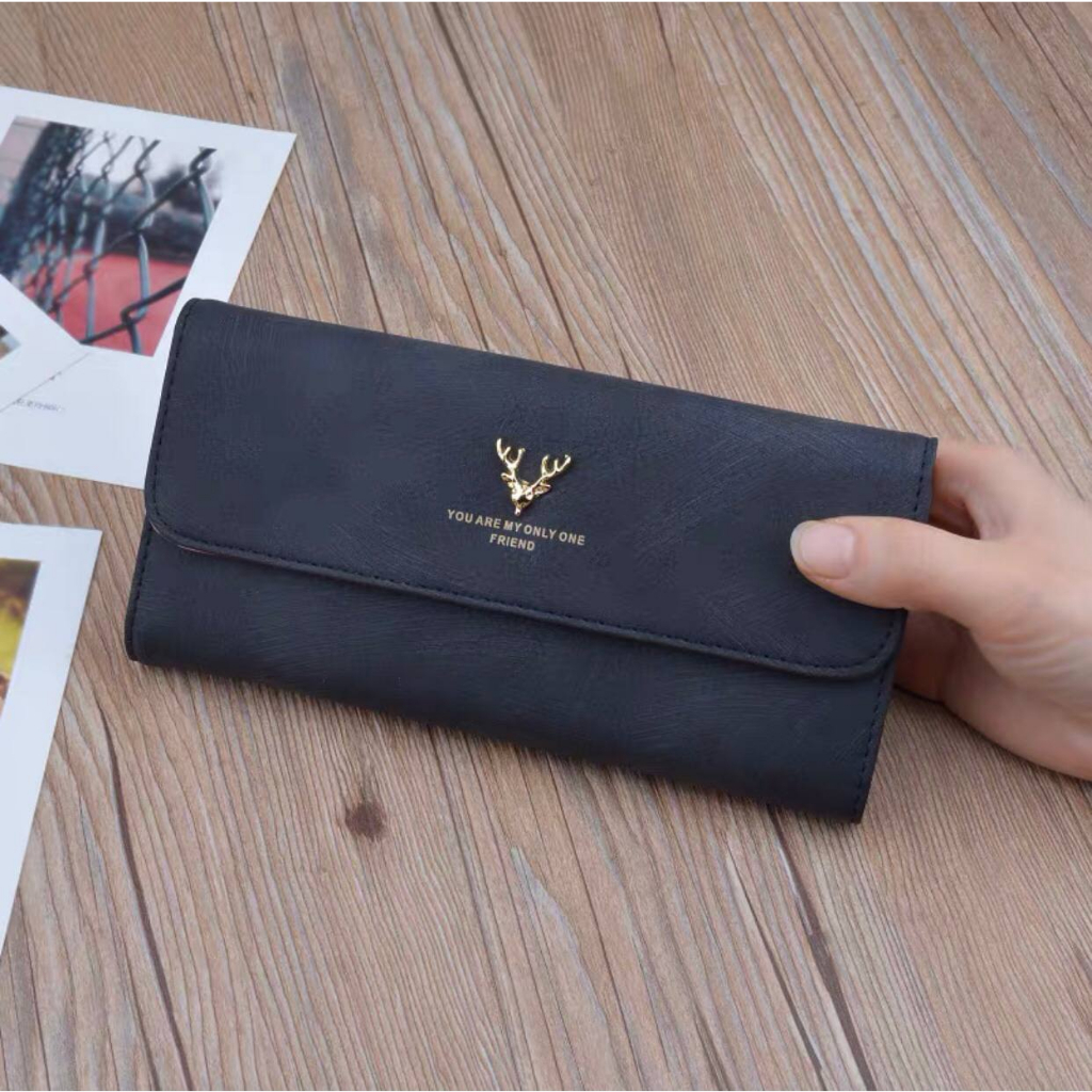 DOMPET WANITA PANJANG A585 KULIT PU POLYESTER IMPORT KOREA MURAH WALLET PREMIUM BRAND