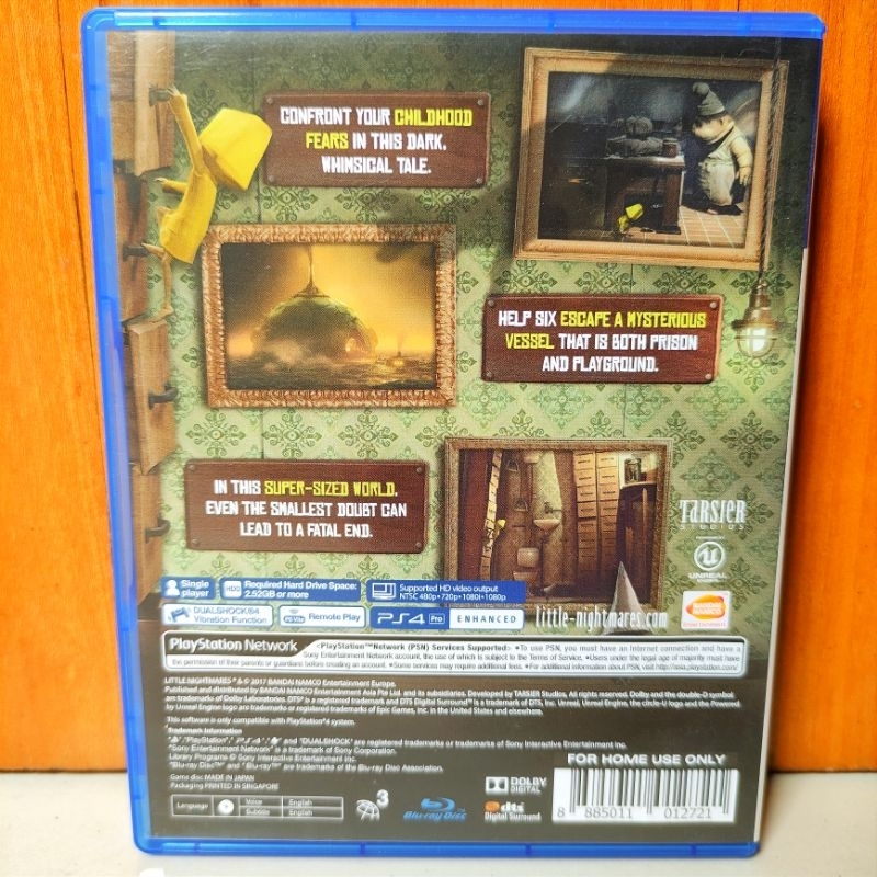 Little Nightmares PS4 Kaset Little Nightmare Playstation PS 4 5 CD Disc BD Game Games Littlenightmares littlenightmare nighmare Petualangan original ori asli mainan anak littlenighmare 1 2 litle nigmare nighmares req reg region 3 asia bluray i ii complete