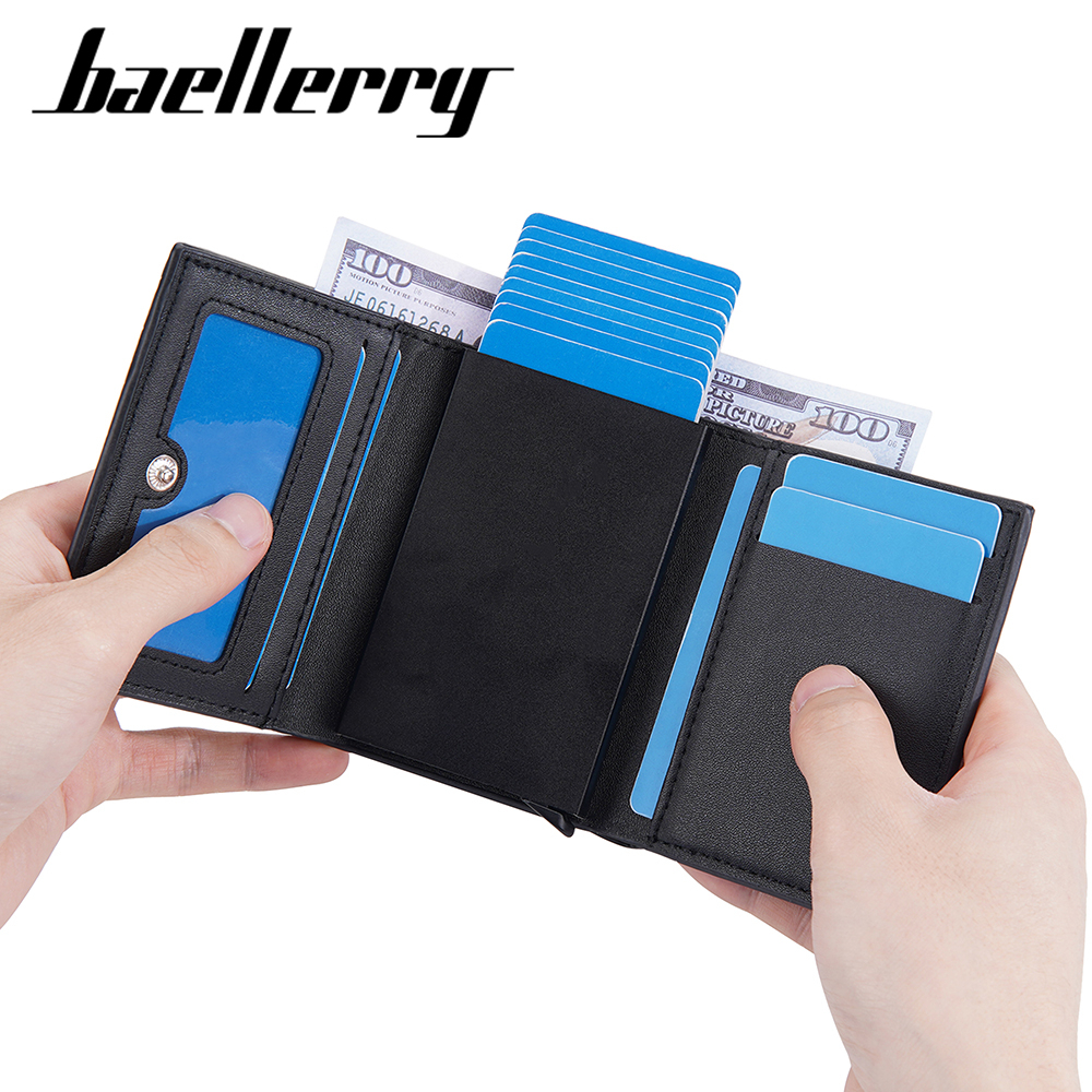 BAELLERRY D9213 Dompet Pria Lipat Kartu Bahan Kulit PU Leather Premium WATCHKITE WKOS