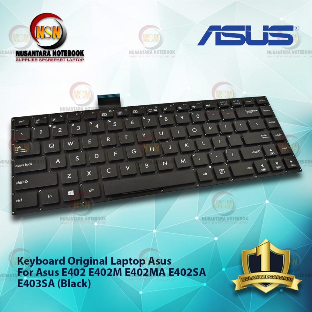 Keyboard Laptop Asus E402 E402M E402MA E402SA E403SA - Hitam Black